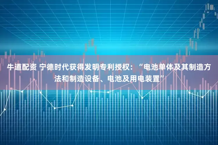 牛道配资 宁德时代获得发明专利授权：“电池单体及其制造方法和制造设备、电池及用电装置”